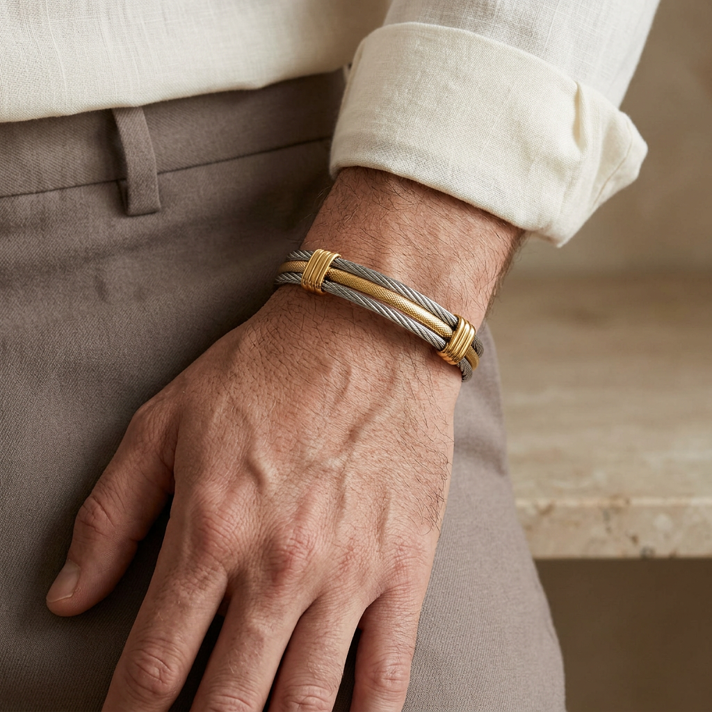 Orion Gold Armband buren på modell