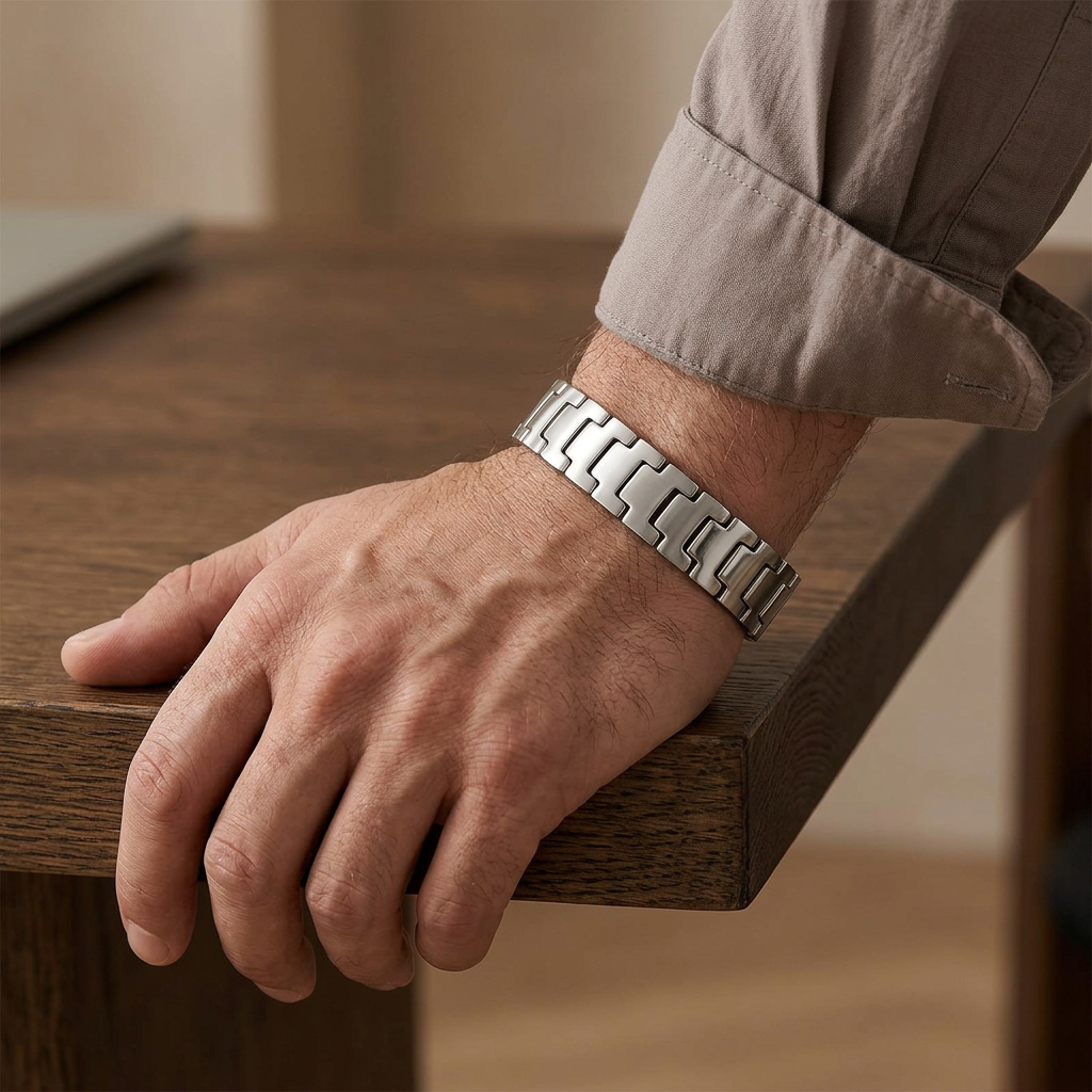 Viggo Steel Armband buren på modell