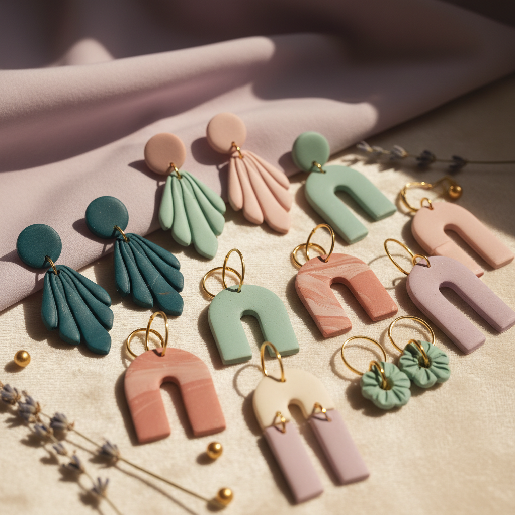 Multiple quality earrings display